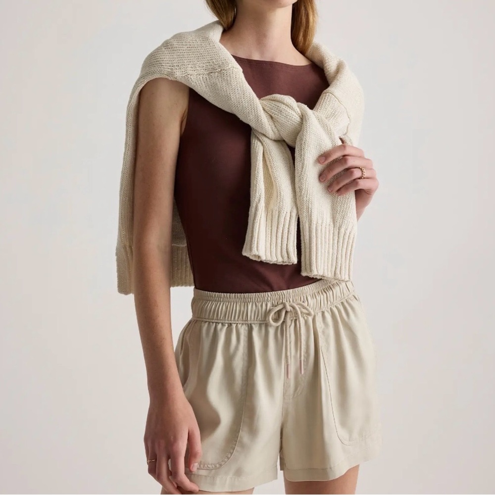 Quince Cream High Waist Women Shorts